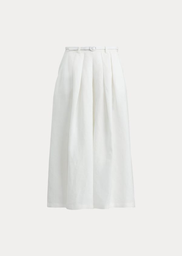 Ralph Lauren Adrianna Linen Wide-Leg Bukser Dame Danmark (WZYPU7952)